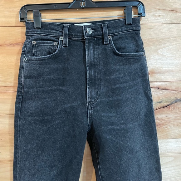 Agolde Black Pinch Waist Skinny High Rise Jeans Size 24 - Picture 12 of 15